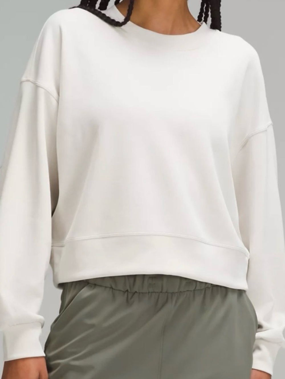 Lululemon Softstreme Perfectly Oversized Cropped Crew Size 2